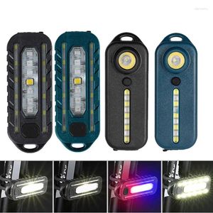 Linternas Antorchas Mini Linterna Delgada Luz De Hombro De Policía Táctica Con Clip USB Recargable Luces De Advertencia De Bicicleta Tapa Lámpara De Casco