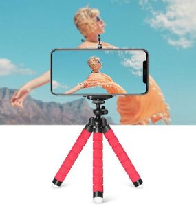 Soporte de teléfono con trípode de pulpo flexible Soporte de soporte universal para teléfono celular Cámara de coche Selfie Monopod con obturador remoto Bluetooth BT202