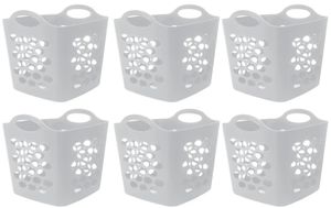 Panier à linge en plastique flexible blanc arctique 6 pack 240424