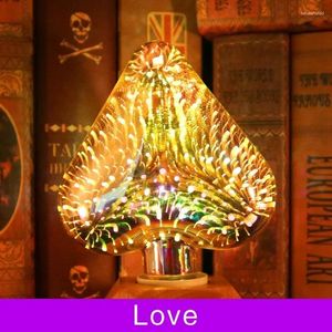 Lampadaires 3D décoration LED ampoule vintage Edison ampoule étoile feux d'artifice lampe vacances nuit nouveauté arbre de noël