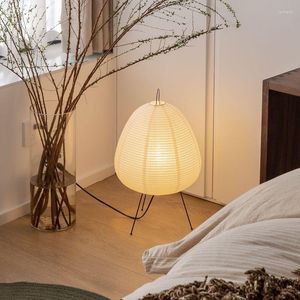 Lámparas de pie Lámpara de papel de arroz japonés Atenuación Noguchi Mesa Linterna Lámpara Pantalla Escritorio Moderno Lectura de noche para sala de estar