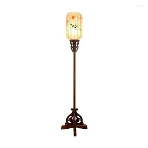 Lampadaire l de style chinois lampe de vie de salon étude en bois massif antique