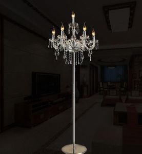 Lámparas de pie Lámpara de cristal moderna para sala de estar Restaurante Decoración de boda Escritorio clásico E14 Soporte de vela Accesorios 1117383
