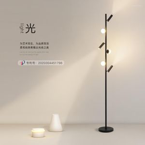 Lámparas de piso Lámpara LED moderna Luces de fatídicas blancas/negras Toque de interior Sala de estar dormitorio de pie de la casa Luz de decoración del hogar