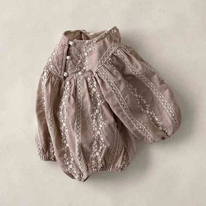 Floral Retro Baby Stuff Automne Fille Vêtements Photographie Tenues Nouveau Style Coréen Toddler Girl Vêtements Boutique Enfants Vêtements G220510