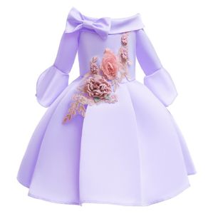 Robe à fleurs pour filles de 3 à 8 ans, tenue formelle à fleurs pour petites filles, robes de fête de mariage, vêtements pour enfants, vêtements d'anniversaire