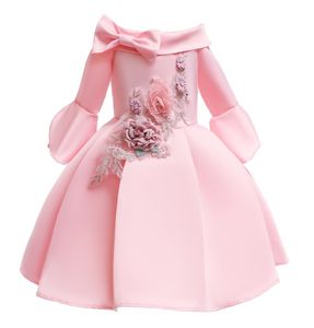 Robe de fille de fleur formelle 3-8 ans Floral bébé filles robe de princesse robes robes de fête de mariage vêtements pour enfants vêtements d'anniversaire