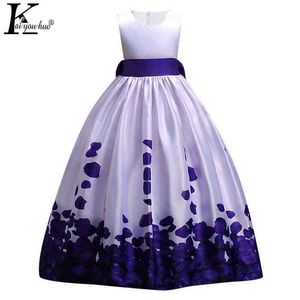 Vestido de novia para niñas de flores Vestidos de fiesta largos para niños de verano Vestidos para niñas Vestidos 5 6 7 8 9 10 12 13 14 años G220428