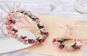 Flower Hand Band Summer Seaside Flowers Fleurs Band Bohemian Robe Bridesmaid Wreath Lead le rôle Hair Bandwear Wedding 5970997