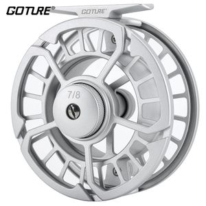 Fly Fishing Reels2 Goture 34 56 78 910 WT Reel 21BB CNC Machined Metal Large Arbor Aluminum Professional Wheel Silver 230904