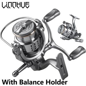 Fly Fishing Reels2 LINNHUE Reel Double Grip 1500 2500 With Balance Holder Saltwater Freshwater Spinning Pesca Carp Siver 230912