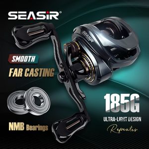 Fly Fishing Reels2 SEASIR REPEATER Carbon Rocker And Grip Baitcasting Reel 185g Ultra Light Double NMB Bearings Coil Trolling Far 230907