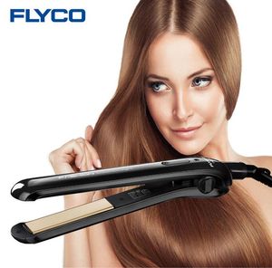 Plancha de pelo eléctrica de cerámica profesional Flyco plancha alisadora de pelo herramientas de peinado plano seco y húmedo FH6812