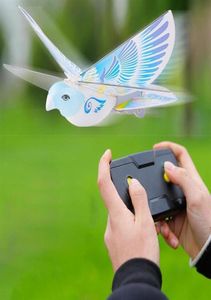 Flying Birds Electronic Mini RC Drone Toys Helicóptero 235x275x70mm 360 grados Flying RC Bird Toy 2 4 GHz Control remoto EBird236o2212069