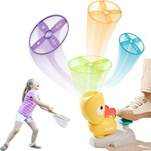 Flying Disc Launcher Toy Fly Saucer Toy for Kids Stomp Frisbee Discs Lance Enfants Pop Up STEM Creative Outdoor Backyard Games