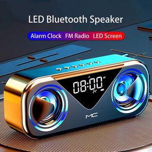 Radio FM Altavoces haut-parleurs compatibles Bluetooth LED Caixa De Som Amplificada réveil alto-falantes caisson De basses Home cinéma