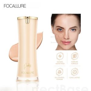 Focalliture Liquid Foundation Full Coverage Base Cream for Face 30ml Huile Control Makeupcep Cacheer étanche 240327