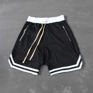 Fog Shorts for Men Black High Street Wears Hip Hop Fashion Casual Five-Point Pants Loose Men's Basketball-Shorts Sport Fitness X0601