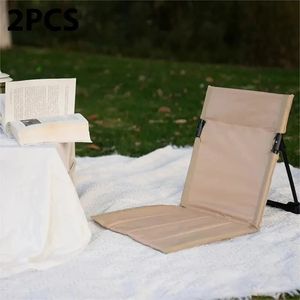Chaise de camping pliable extérieur jardin parc simple chaise paresseuse coussin coussin pique-nique camping pliant back chaise de plage chaises 240409