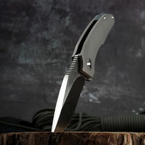 Cuchillo plegable m390 acero mango de titanio cuchillo al aire libre senderismo caza y rescate camping