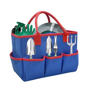 Bolsa de herramientas de jardinería resistente con 5 bolsillos, bolsa de profesor, bolsa de jardinería para jardinero, bolsa de jardinería para interiores y exteriores, organizador para el hogar, soporte para kit de herramientas de jardinería