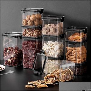 Food Savers Storage Containers Kitchen Dry Organizers Noodle Box Rice Tank Drop Delivery Home Garden Dining Bar Organization Otldq