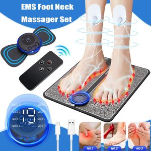 Masajeador de pies Almohadilla EMS eléctrica Pies Estera de masaje Estimulación muscular Alivio del dolor Relajación Terapia de pulso Mejorar la circulación sanguínea 231017