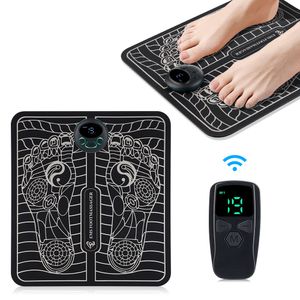 Massageador de pés Controle Remoto EMS Massageador de pés Pad Pulso Fisioterapia Microcorrente Elétrico Pés Massagem Tapete Estimulador Muscular Aliviar a Dor 230411