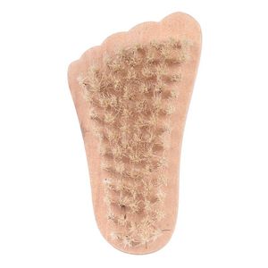 Brosse à ongles en forme de pied nettoyage brosses à poils naturels en bois manucure pédicure pour femmes bébé enfants