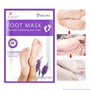 Tratamiento de pies Peeling Mascarilla para pies Calcetines exfoliantes para pedicura Cuidado de spa para pies Eliminar la piel muerta 10 piezas Drop Delivery 2022 Salud Belleza Dhzgn