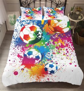 Futebol capa de edredão futebol conjuntos cama edredon futbol único impresso luxo criança crianças sem lençóis cobre roupa cama c6925249