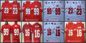 Jerseys de fútbol Wisconsin Badgers Red #16 Wils #99 Watt #23 Taylor Men Women Youth Gogogo