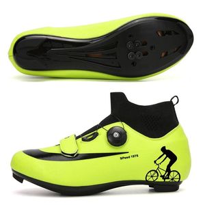 Chaussures hommes Hightop Mtb Cycling Shoes Winter Road Road Véke Sneakers Sapatilha Ciclismo Femmes Professional Selflocking Bicycle Shoe Taille 47