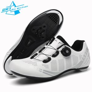 Chaussures de chaussures de vélo de vélo hommes blancs producteurs professionnels course auto-bloquant les chaussures de vélo de VTT vitesse