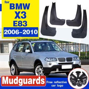 For 2006 - 2010 BMW X3 E83 4PCS Mud Flaps Splash Guards Fender Mudguard Kit Mud Flap Splash Guards Mudguard Car styling