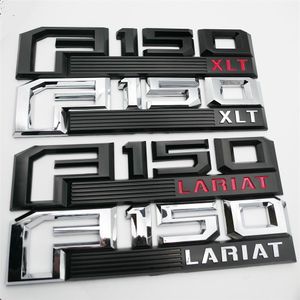 Para 2015-2018 Ford F-150 XLT Lariat Chrome Red Black Fender Insignia Insignia de la identificación del conductor del pasajero242p