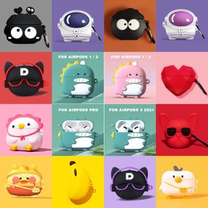 Pour Airpods 3 2 Pro housse pour écouteurs Silicone mignon dessin animé chien canard couverture pour Apple Air Pods Pro 2 3 écouteurs étui accessoire