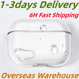 USA Stock Pour Apple Airpods Pro 2 2ème Génération airpod 3 pros Casque Accessoires Solide TPU Silicone De Protection Écouteurs Couverture Sans Fil De Charge Antichoc Cas