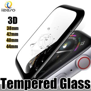 Película protectora para Apple Watch 8 7 6 Protector de pantalla de vidrio templado de cobertura total 3D 45 mm 41 mm 44 mm 40 mm 42 mm 38 mm Antiarañazos sin burbujas para iWatch Series 5 4 3 izeso