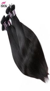 Para mujeres negras, extensiones de cabello liso paquetes de cabello humano indio peruano, baratos de cabello brasileño 8A 10pcs enteros 56615297788195