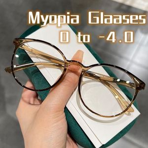 Para gafas clásicas de gafas de sol diseñador de gafas de sol estilo lente de miopía terminada redonda unisex lente transparente de gafas de miopía receta