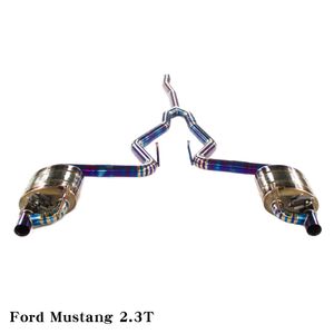 Pour Ford Mustang 2.3T accessoires de voiture système Cat-back tuyau d'échappement pointe de silencieux mi tuyau d'échappement en alliage de titane Catback