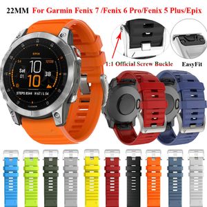 Pour Garmin EPIX Gen2 Bracelet de montre intelligente Silicone 22 26mm Sport QuickFit Strap pour Garmin Fenix 7X 6X Pro 5X/Forerunner 955 945