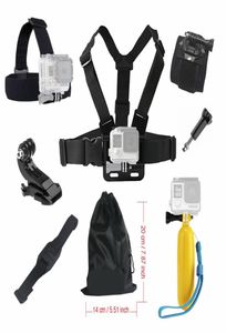 Para Gopro 9 8 hero 4 5 6 7 conjunto de accesorios negros flotante pecho cabeza mano casco montaje correa para Go pro SJCAM SJ4000 SJ5000X Actio4368063