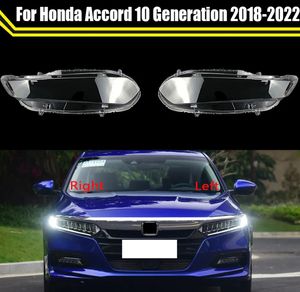 Couvercle de coque de voiture avec lentille transparente, capuchon d'abat-jour avant en verre, pour Honda Accord 10 génération 2018 – 2022