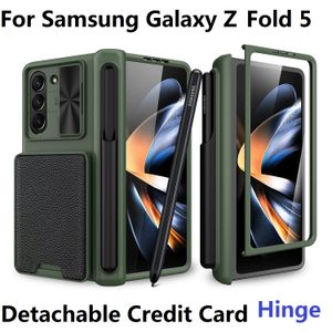 Lentille poussoir pour Samsung Galaxy Z Fold 5 étui remplacer porte-stylo amovible portefeuille carte Protection Film couverture d'écran