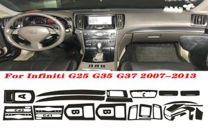 Para Infiniti G25 G35 G37 cupé de 2 puertas CarStyling nuevo 5D fibra de carbono Interior del coche consola central cambio de Color pegatina de moldura Dec3241485