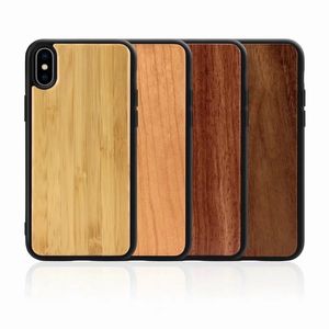 Étuis en bois pour Iphone 14 Plus 13 12 11 Pro Max IP XR XS MAX X 8 7 6 Grain en bois Flexible PC TPU Mode Luxe Dos Peau Gel Hommes D'affaires Couverture de Téléphone Mobile