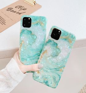 Pour iPhone 11 Pro Max brillant paillettes marbre iPhone étui pour 7 8 6 S 6S Plus X XR XS Max couverture mince coque de conque Funda8773882