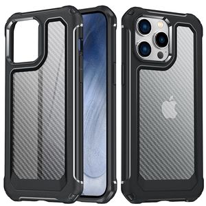 Coque de téléphone antichoc en Fiber de carbone, étui de Protection contre les chutes de qualité militaire pour iPhone 15 14 13 Pro Max 12 Mini 11 XS XR X 6 7 8 Plus